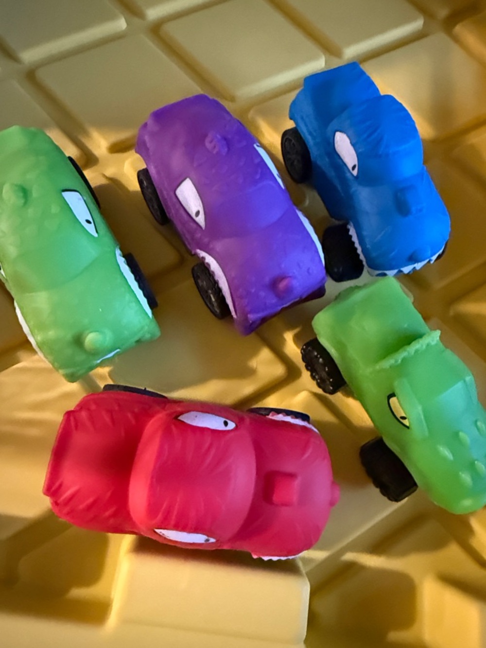 Colorful Kids Toy Cars Pack -  squishy stress ball like cars
